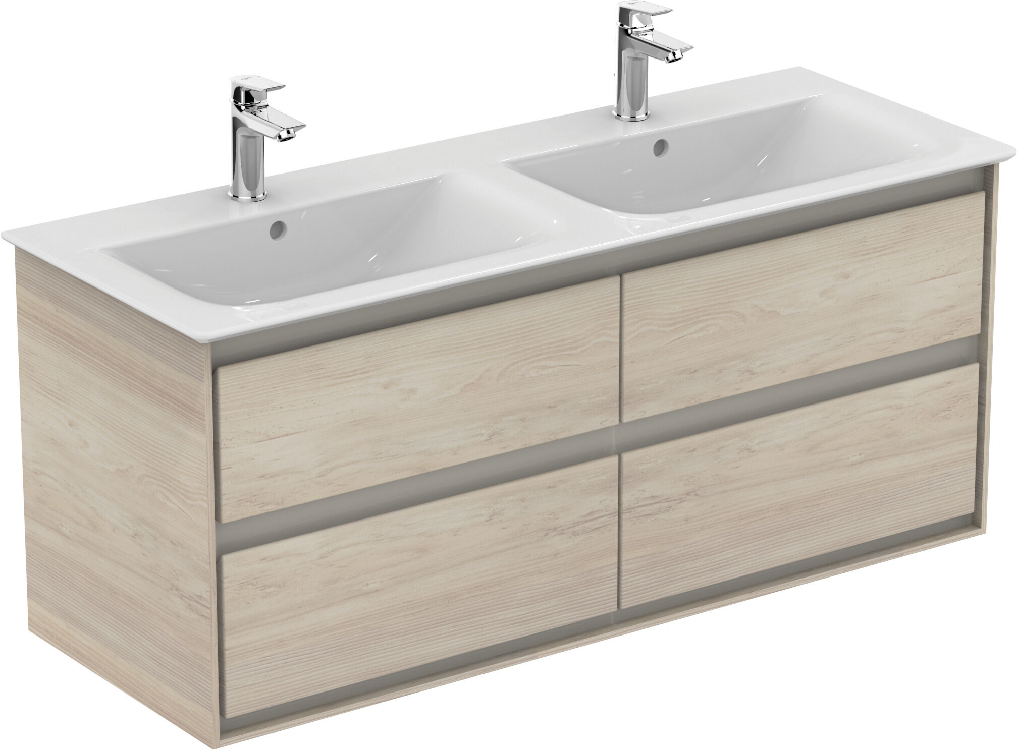 Air Ideal Standard Connect Air Ideal Standard E0822UK 120x51.7x44cm, 4 coulissants, décor pin clair / marron mat