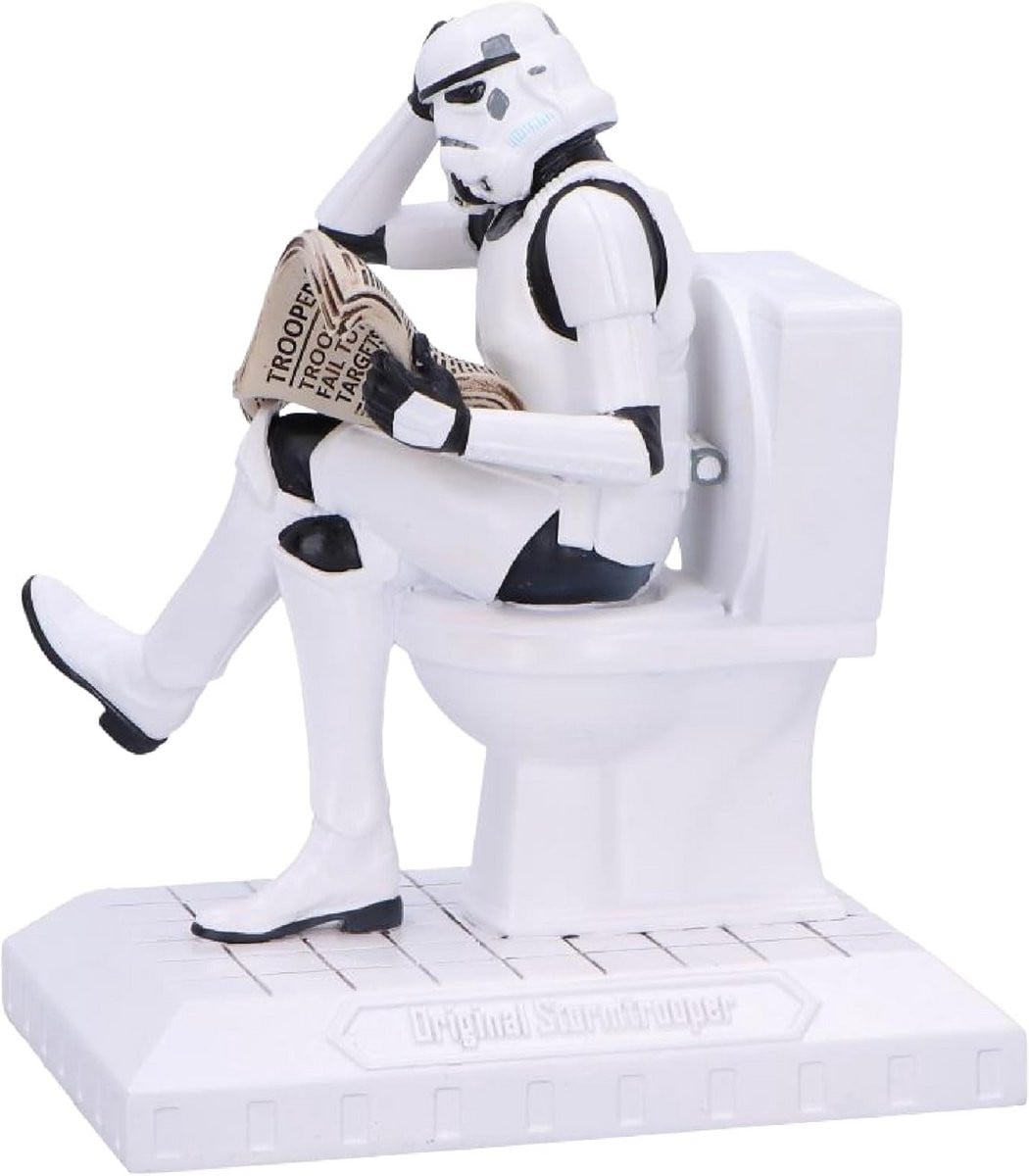 Grappig Stormtrooper Toilet Standbeeld - Humoristisch Geek Decoratie voor op tafel