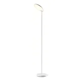 24-W-LED-Stehleuchte (1900 lm, 3000 K) aus weißem Metall, modernes und elegantes Design für die Innenbeleuchtung, Höhe 183 cm – Perenz