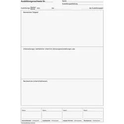 Baier & Schneider, Formular, Ausbildungsnachweis-Block