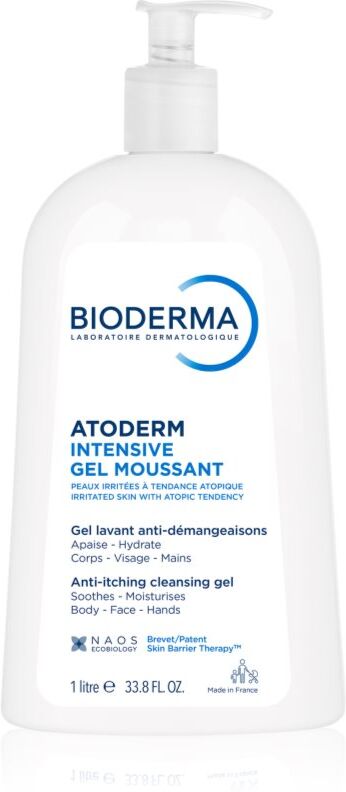 Bioderma Atoderm Intensive Gel Moussant nærende skummende gel Til meget tør sensitiv og atopisk hud 1000 ml