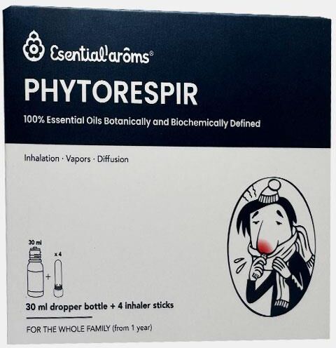 ESSENTIAL AROMS PHYTORESPIR 30ml + 4 STICKS INALADORES