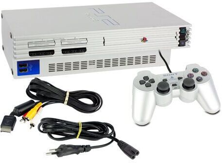 Sony PlayStation 2 Fat (PS2 Fat)   2 Controller   Silber - Refurbished