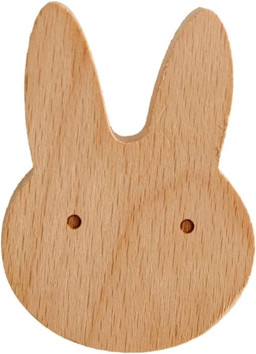 Rabbit Wandkapstok Muurhanger voor Hoeden en Kleding