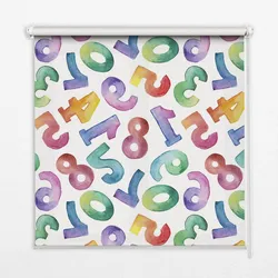 INNENROLLO - Fensterrollo - Rollo - 110x140 cm - Bunte Zahlen