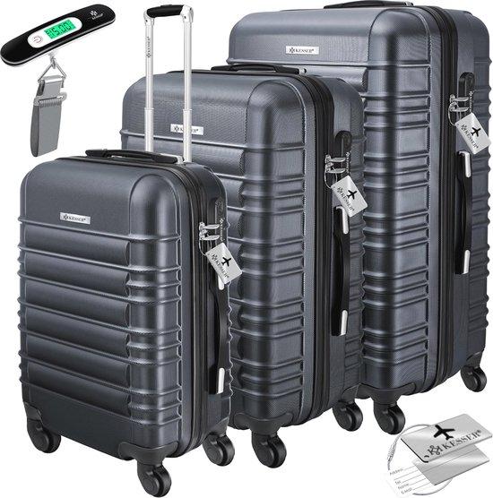 Famanu Reisekoffer-Set 3-teilig mit 4 Rollen und Gepäckwaage
