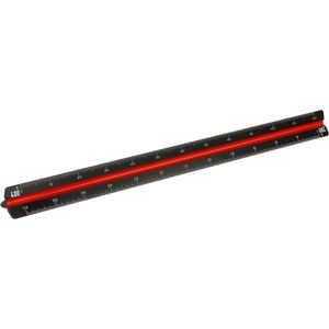 Rumold Dreikantmaßstab 154/4/30 SCHWARZ, 30cm, Architekt 4, Kunststoff, Teilung 1:100 bis 1:500