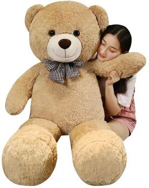 Uplift Essentials Giant Teddy Bear Plush Toy Soft Hugging Pillow light Brown