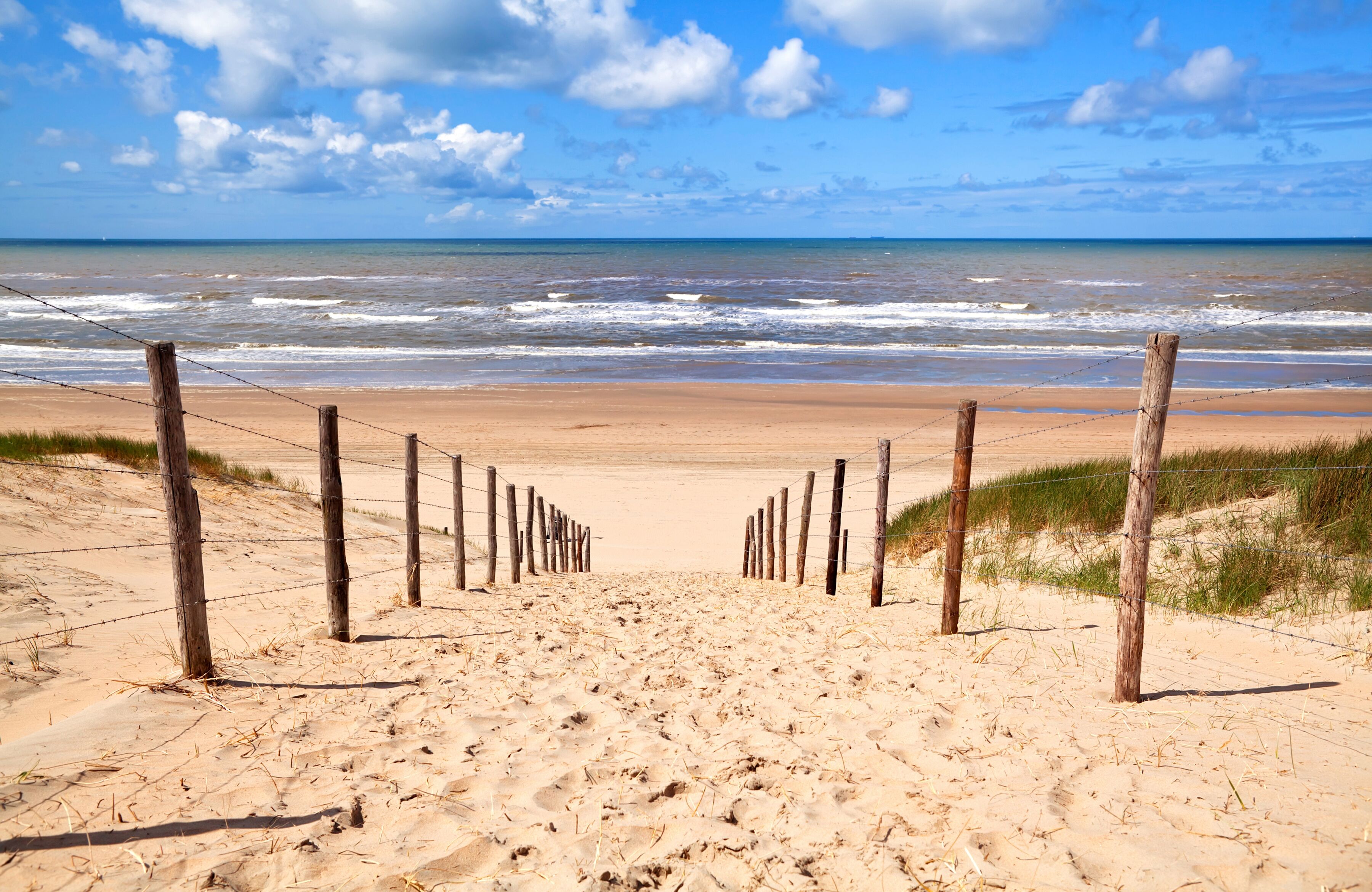 Fototapete PAPERMOON "DÜNEN-NATUR LANDSCHAFT STRAND MEER SEE KÜSTE OZEAN XXL", bunt, B:4m L:2,6m, Vlies, Tapeten, Fototapete