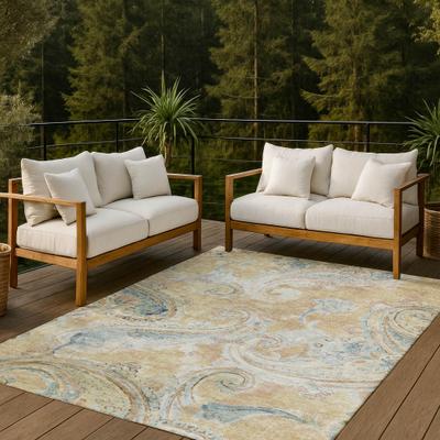 Addison Rugs Machine Washable Indoor/ Outdoor Vintage Paisley Chantille Rug