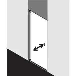 Kermi Raya Schwingtür RA1WL10020VPK 100x200cm, Anschlag links, ESG klar KermiClean