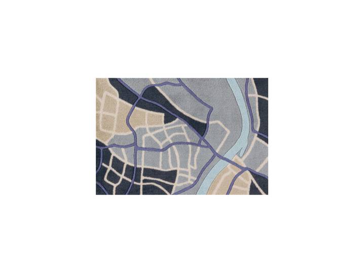 Kayoom Fussmatte, Blau, Textil, Abstraktes, rechteckig, 64x168 cm, Teppiche & Böden, Fussmatten & Schuhabtropftassen