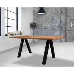 Massivholz »V-Loft« Wildeiche Esstisch 180x90 cm / Wildeiche natur