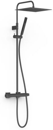 Tres Armaturen Tres Over Wall Duschsystem 19039307NM mit Aufputz-Thermostat, schwarz matt