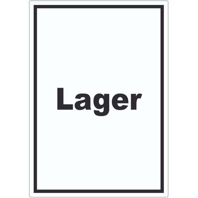 HB-Druck Lager Aufkleber mit Text Storage Warenlager hochkant A2 (420x594mm)