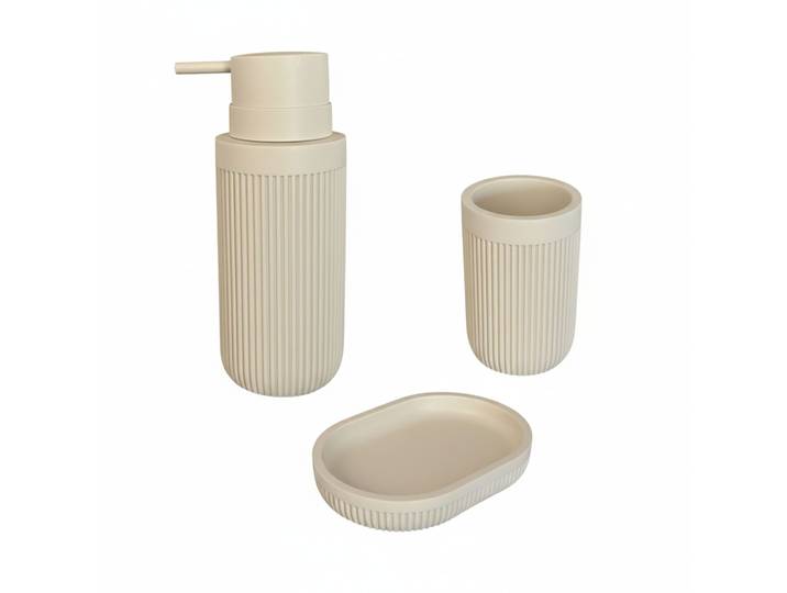 Bad Accessoires 3-teilig Beige