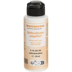buttinette Stoffmalfarbe bügelfrei in verschiedenen Farbtönen, 120 ml