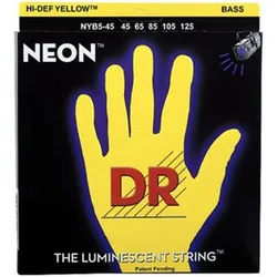 DR STRINGS HIDEF NEON YELLOW NYB5-45 045-125