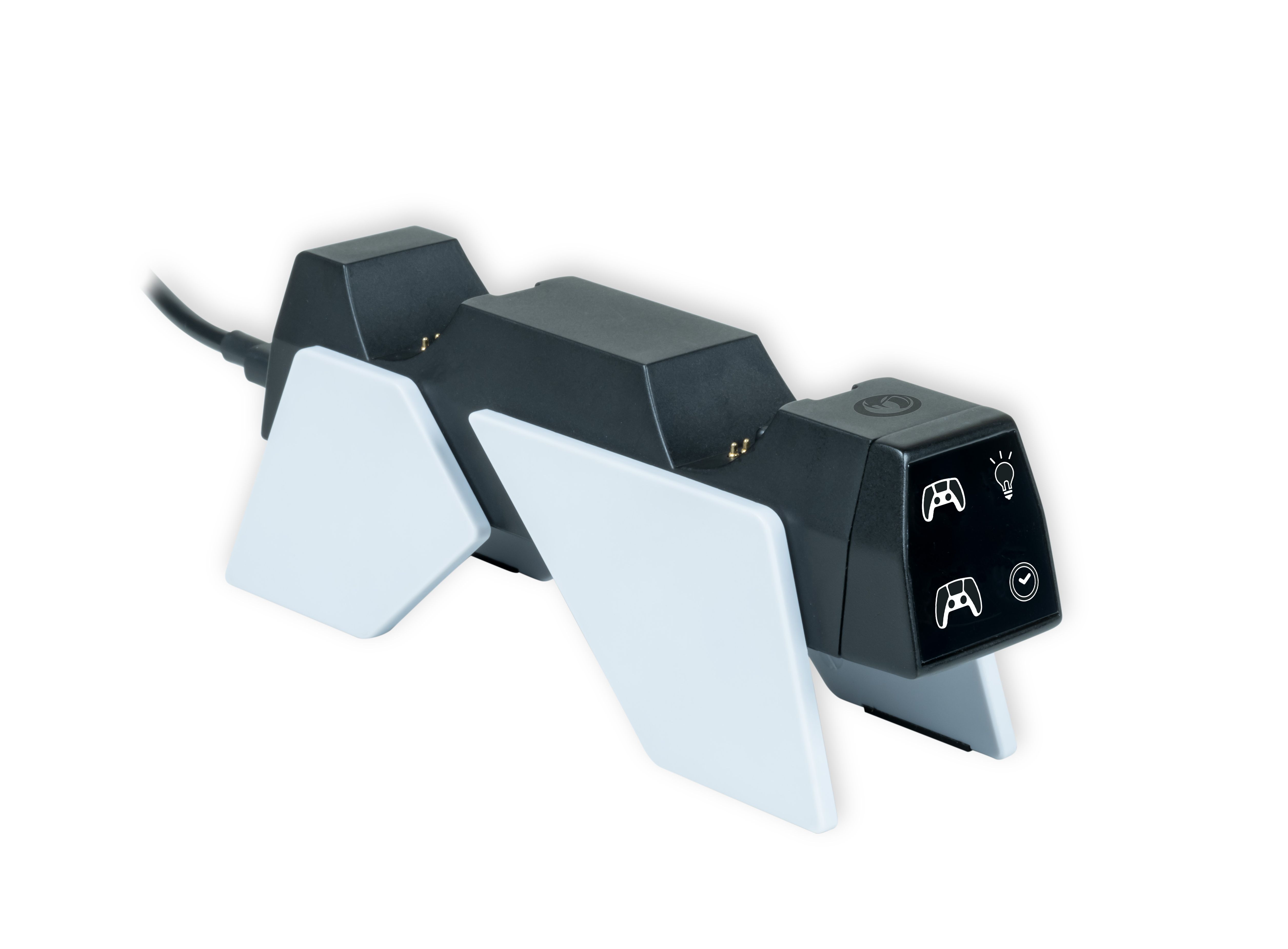 NACON Dual Charger V4 Ladestation PlayStation PS5 kabelgebunden (Schwarz, Weiß) PS5DUALCHARGERV4