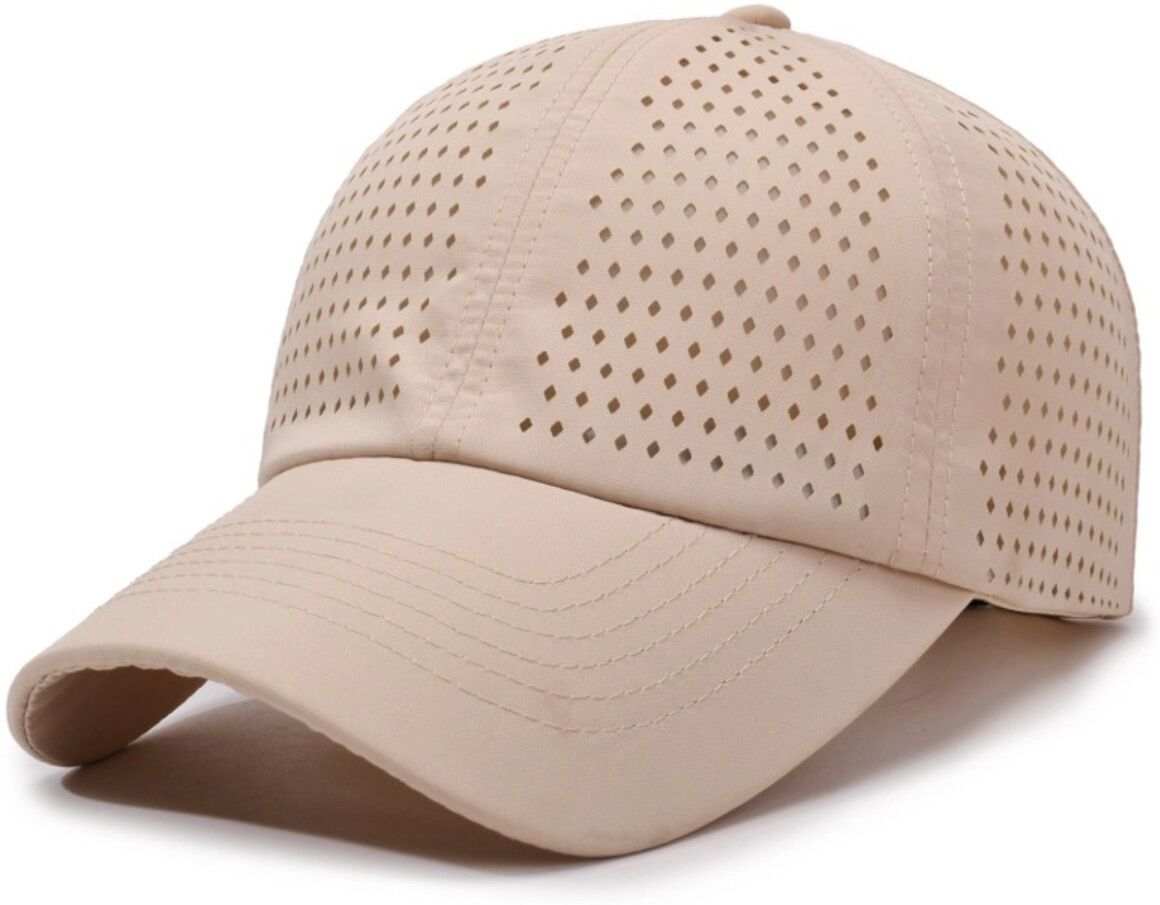 INF Atmungsaktive Polyester-Mesh-Baseballkappe – Verstellbare Passform für Sommer, Outdoor-Radfahren und Sonnenschutz Khaki