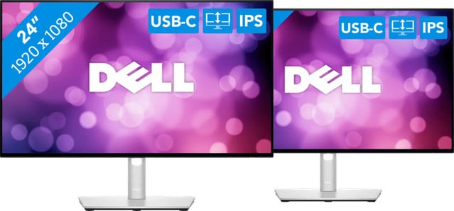 Set van 2x Dell U2422H Full HD monitoren