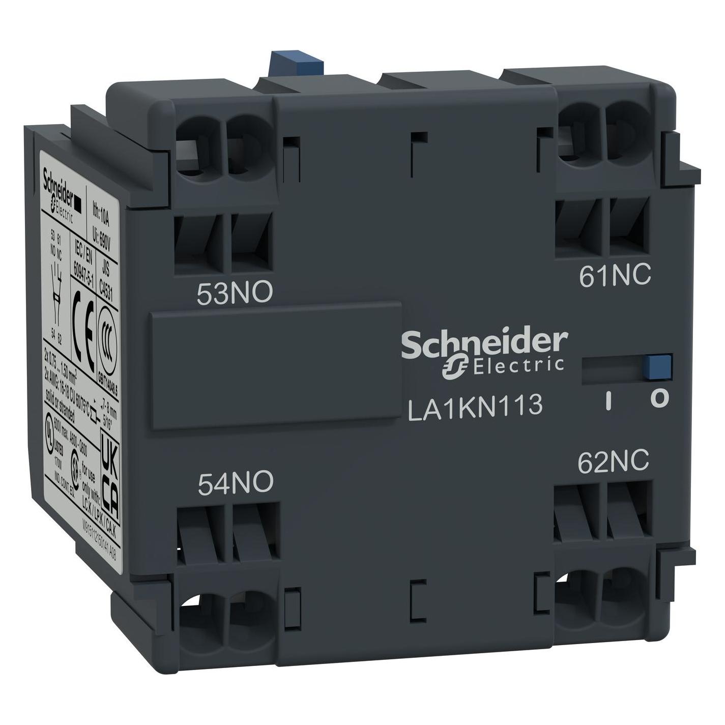 Schneider Electric Hilfskontaktblock 1 Schließer 1 Öffner (LA1KN113)