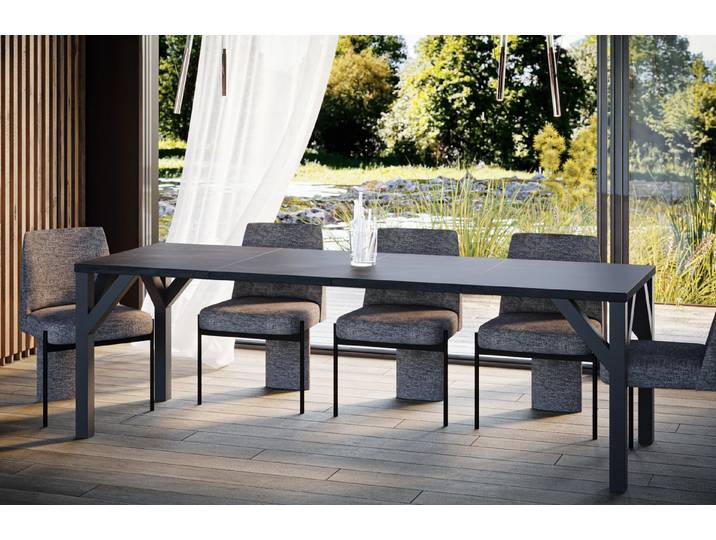 Endo-Moebel Esstisch Baltika ausziehbar 130-240cm / 130-185cm erweiterbar Vierfuß-Gestell, bis zu 10 Personen, stabil