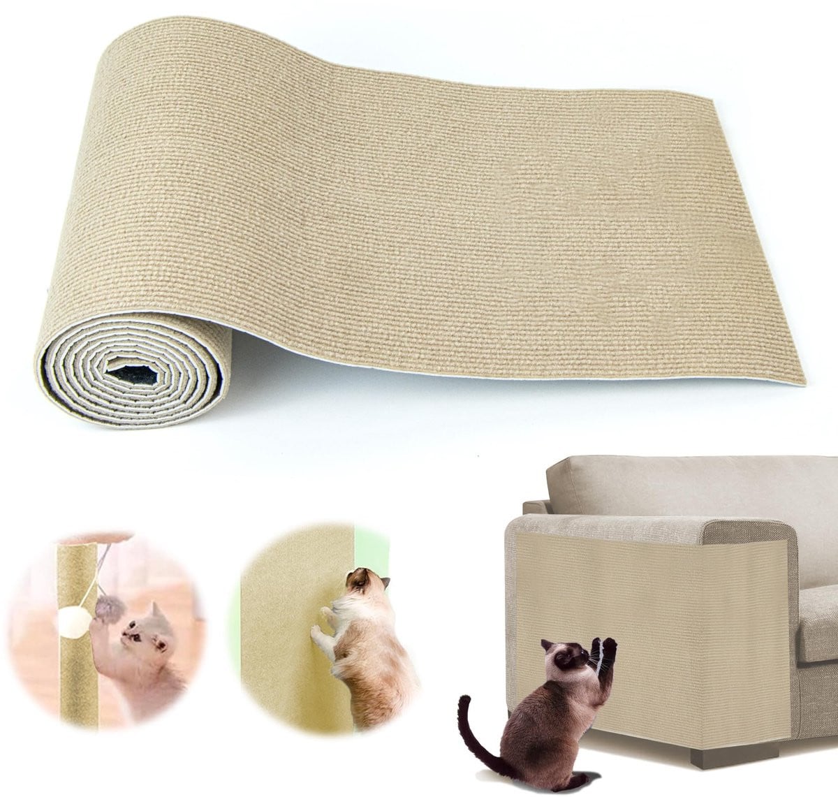 Merkloos Zelfklevend Tapijt voor Katten ter Bescherming van Meubels