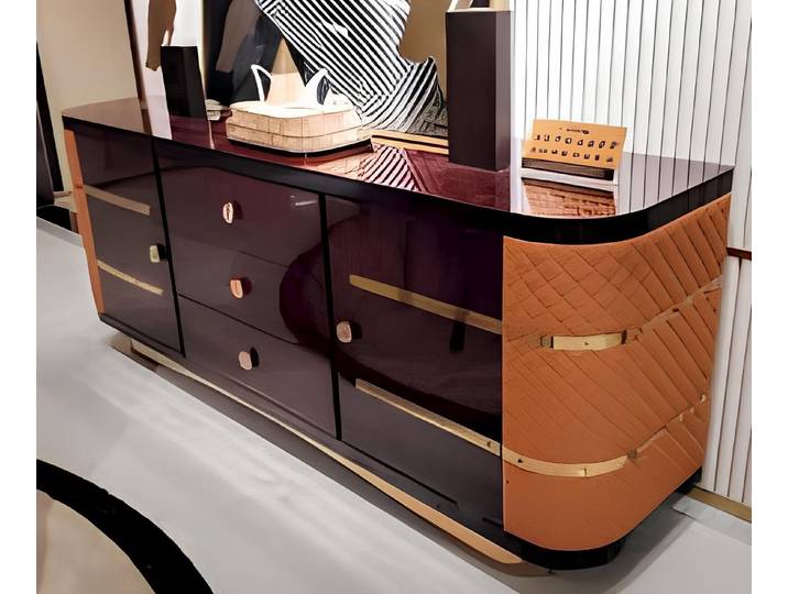Xlmoebel Kommode Designer Anrichte in edlem Holz mit elegantem Design (Kommode), Hergestellt in Europa
