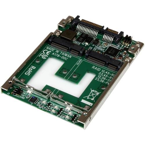 StarTech 25SAT22MSAT 2x mSATA auf SATA 2.5" Adapter