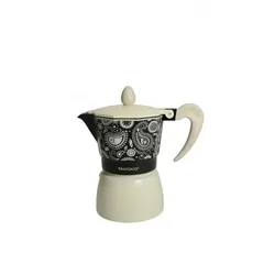 Kaffeemaschine shanti 3 tassen aluminium schwarz