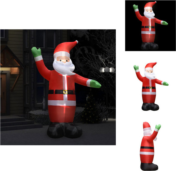 vidaXL Opblaasbare Kerstman met LED-verlichting, 3 meter