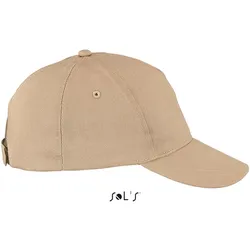 SOLS Unisex 5-Panel Kappe Klassische Cap 88119 sand one size