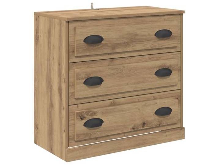 HGFDVCMR Sideboard Artisan-Eiche 70x35,5x67,5cm Kommode mit Schublade Vielseitiger Beistellschrank für Wohnzimmer, Esszimmer und Flur mit schwarzem D-Griff und robuster Ablage.