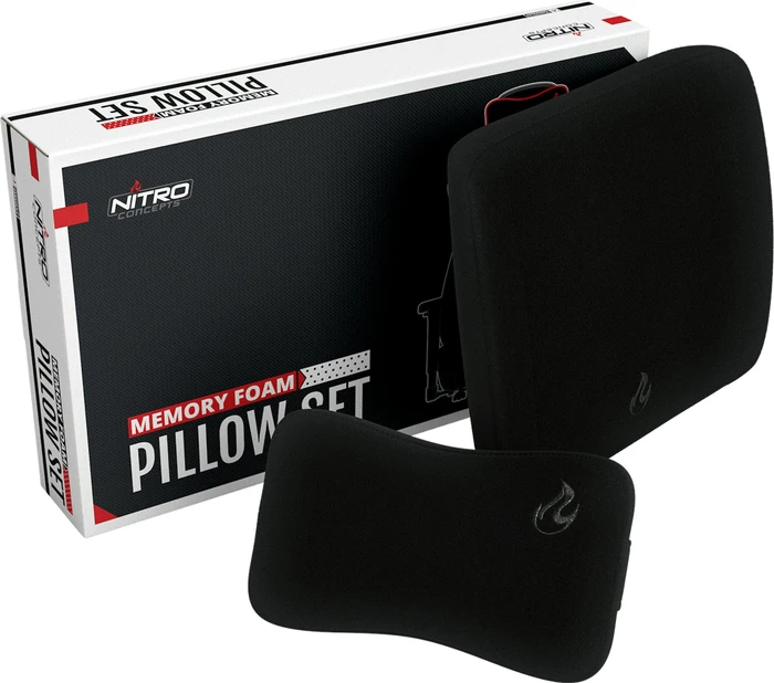 Nitro Concepts Memory Foam Kissen-Set - schwarz/schwarz
