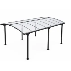 CHILLROI Carport mit Bogendach, Saint-Tropez, ca. 503 x 328 x 211 cm - Anthrazit