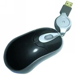 Laptop-Maus Megakick schwarz/silber USB-Adapter M083
