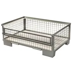 Hardwex Gitterbox, flache Ausführung, mit Ladeklappe