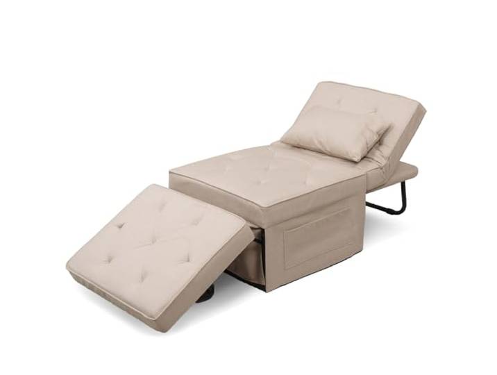 Softa Klappbarer Schlafsessel mit schlaffunktion, 5-Positionen Verstellbar & Bis 300kg Belastbar - Platzsparendes Gästebett 71x191cm für Wohnzimmer, Gästezimmer & Kleine Wohnungen