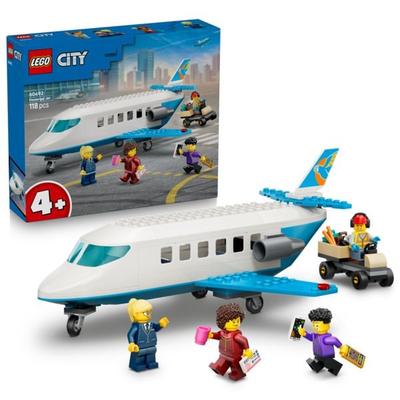 LEGO City 60492 Passagierjet, Bauset mit Spielzeugflieger, Rollenspiele für Kinder ab 4 Jahren