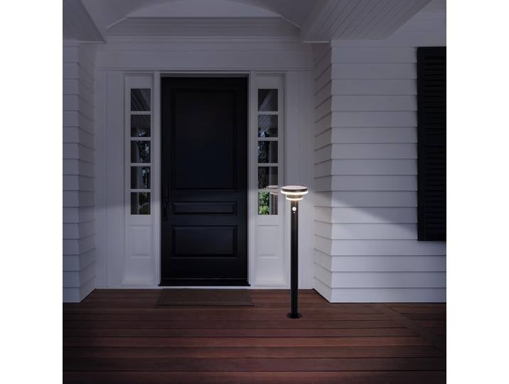 Borne lumineuse solaire LED Nora 16 x 86 x 16cm Noir