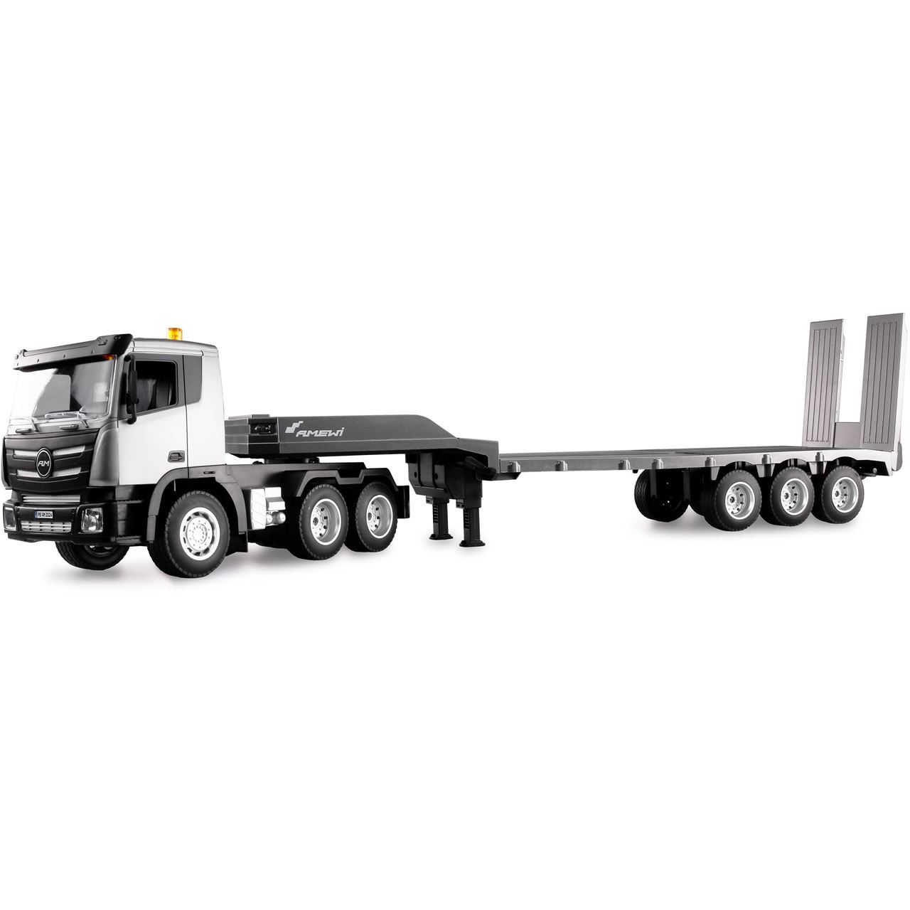 Amewi RC Baustelle G836E Zugmaschine mit Tieflader 1:24 RTR