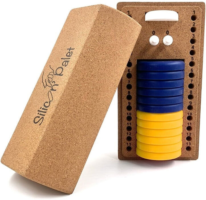 Silicon'Palet, Le jeu de palets en silicone Jaune et Bleu - Cadetel