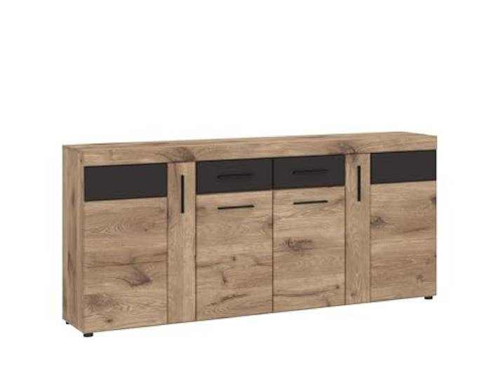 möbelando Sideboard >Grano< in Viking Eiche Dekor - 185,1x86x40,9 (BxHxT)