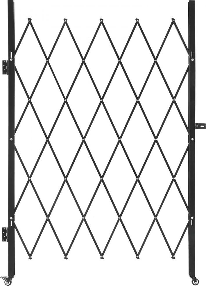 Abschließbares Sicherheitstor Einzel - Scherentor Einziehbar - Größe 1260x1975mm