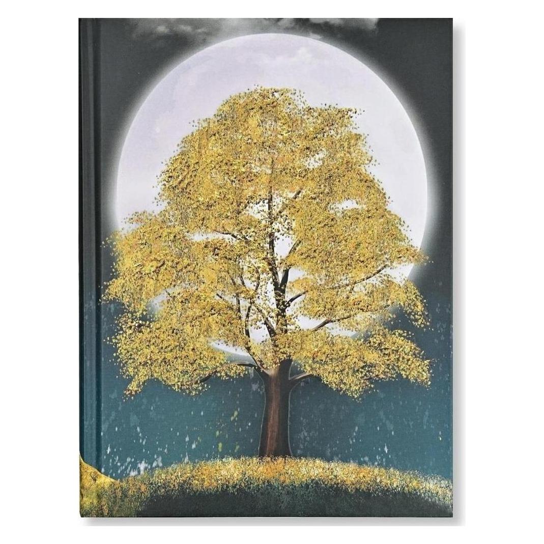 Peter Pauper Notizbuch genähter vergoldeter Baum bei Nacht (A5, Liniert, Harter Einband) (49019285)