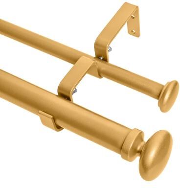 Meriville 1-Inch Diameter Prima Telescoping Double Window Treatment Curtain Rod