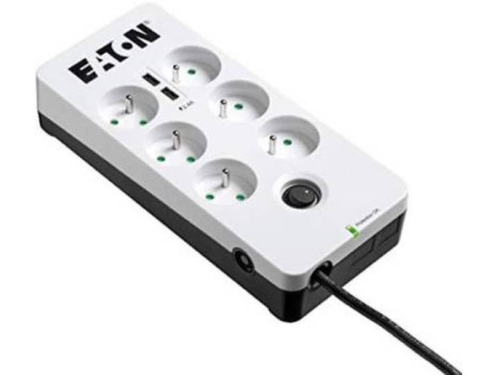 Eaton - Parafoudre 6 Prises Parafoudres + 2 Usb