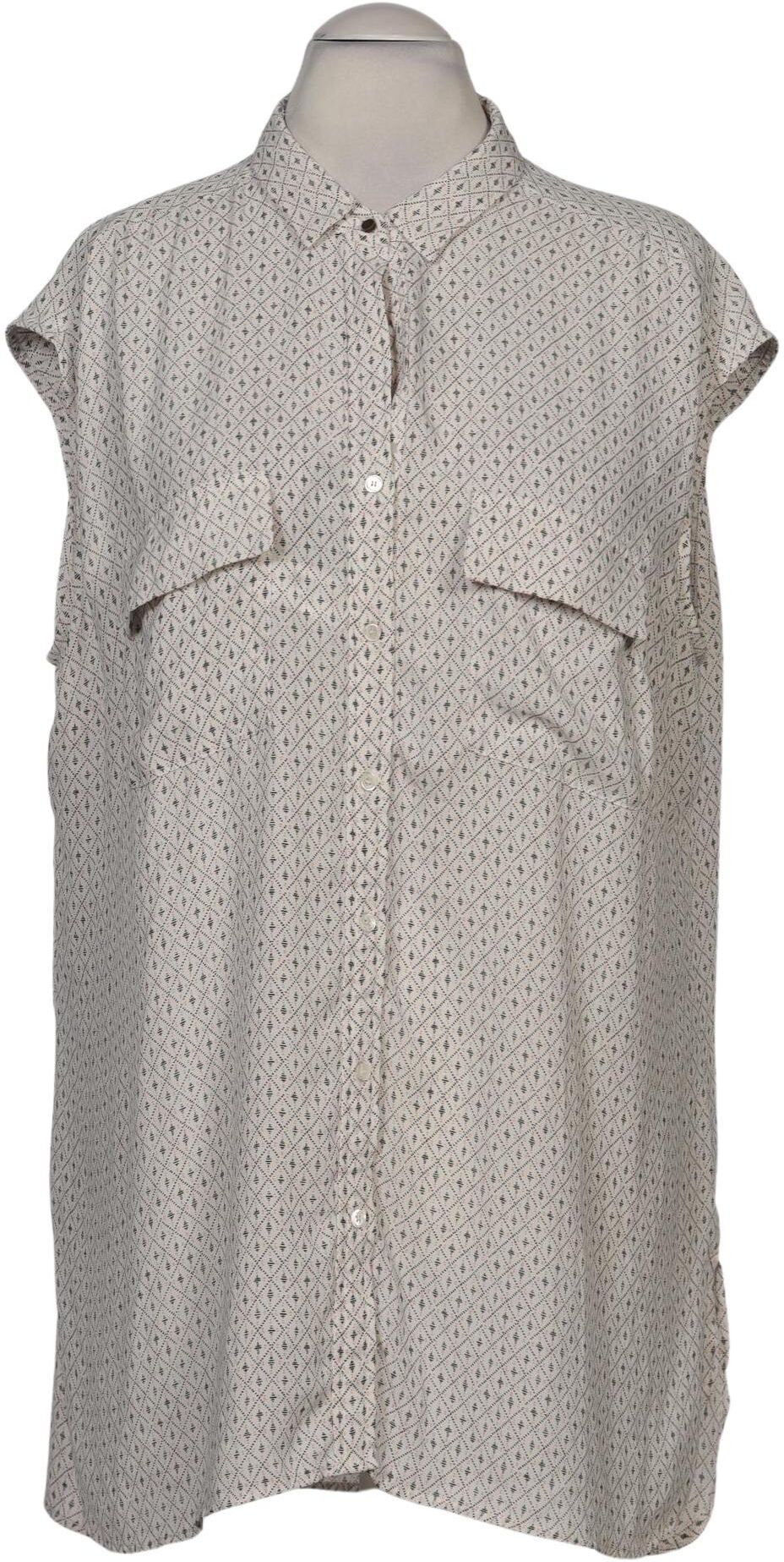 violeta by Mango Damen Bluse, Cremeweiß, Gr. Xxl, Synthetik - Second Hand