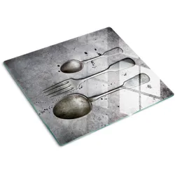 GLASPLATTE 60x52 cm Besteck